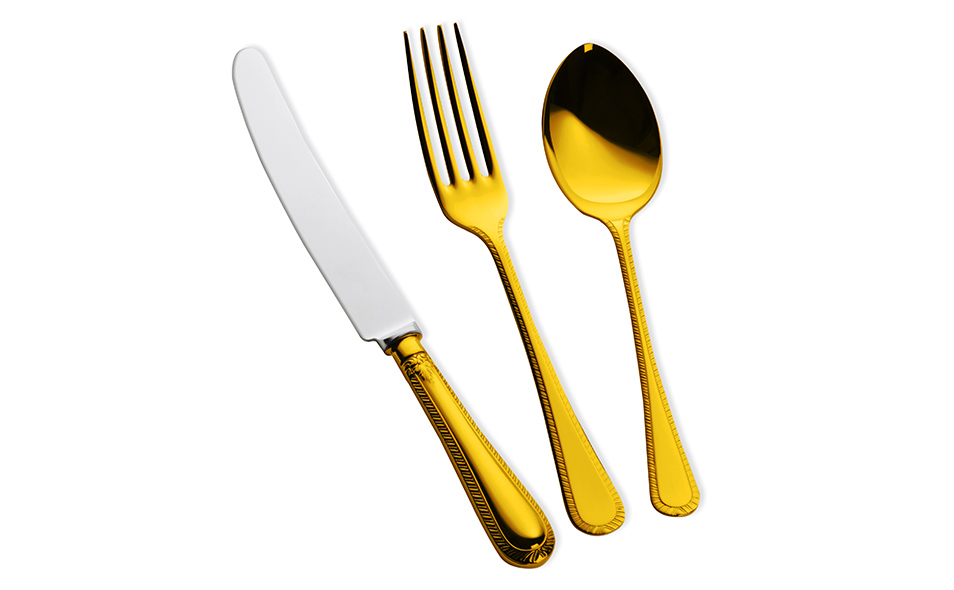 FEATHER EDGE 24 Carat Gold Plated Cutlery