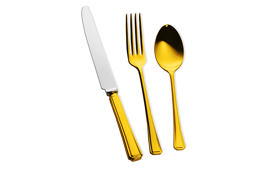 HARLEY 24 Carat Gold Plated Cutlery
