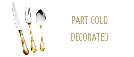 Part Gold Decorated Cutlery