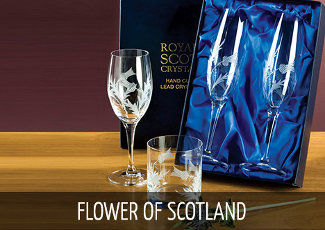 Royal Scot Crystal - Flower of Scotland